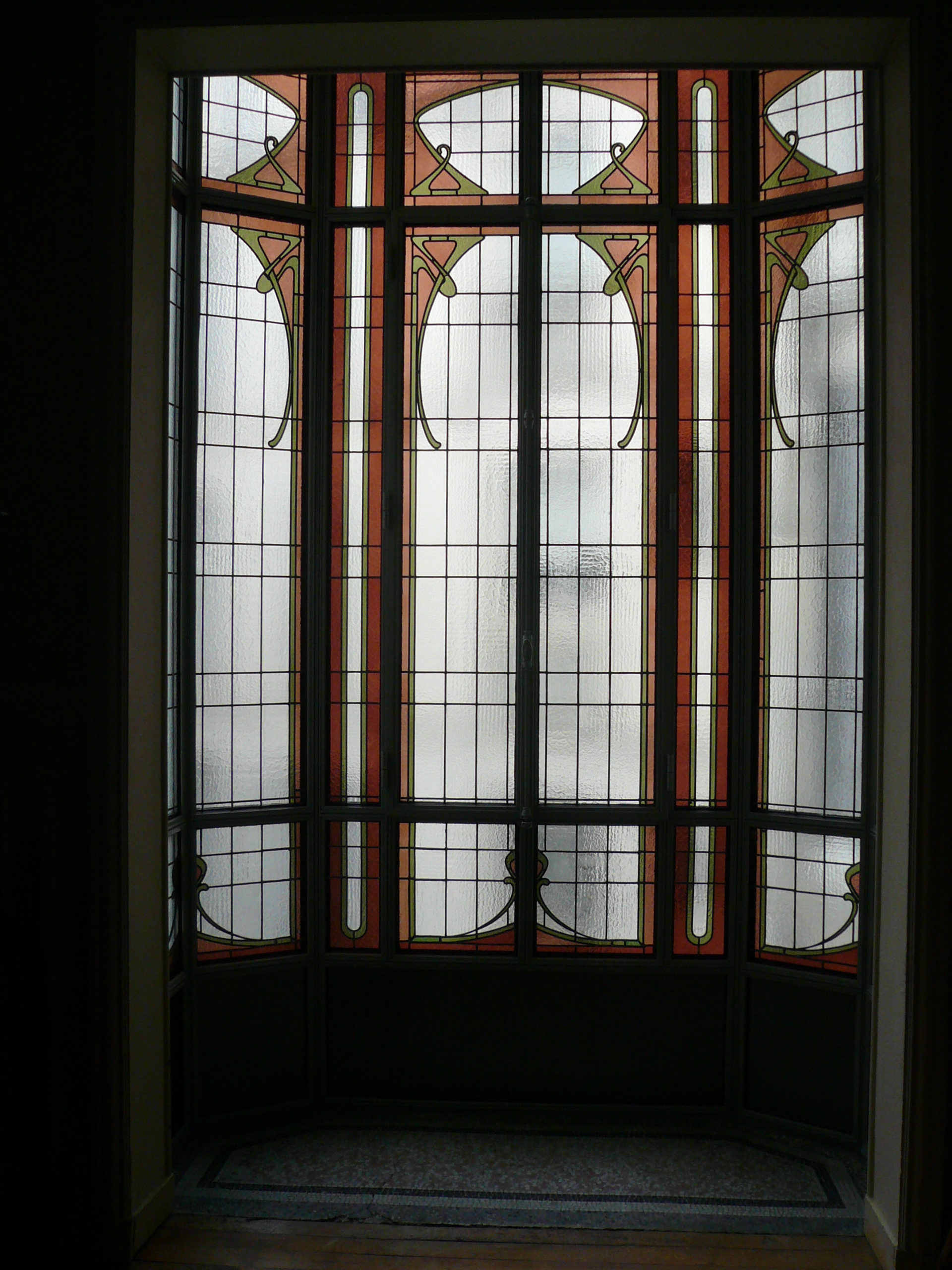 Restauration vitrail Art Nouveau